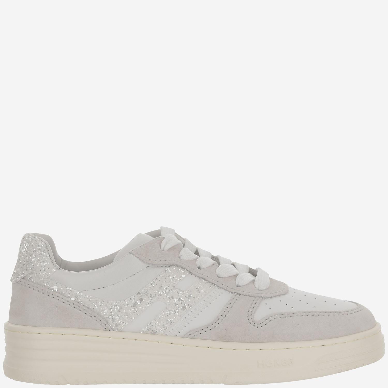 SNEAKERS IN PELLE CON LOGO GLITTER HXW6300FG50U4J B001 HOGAN 