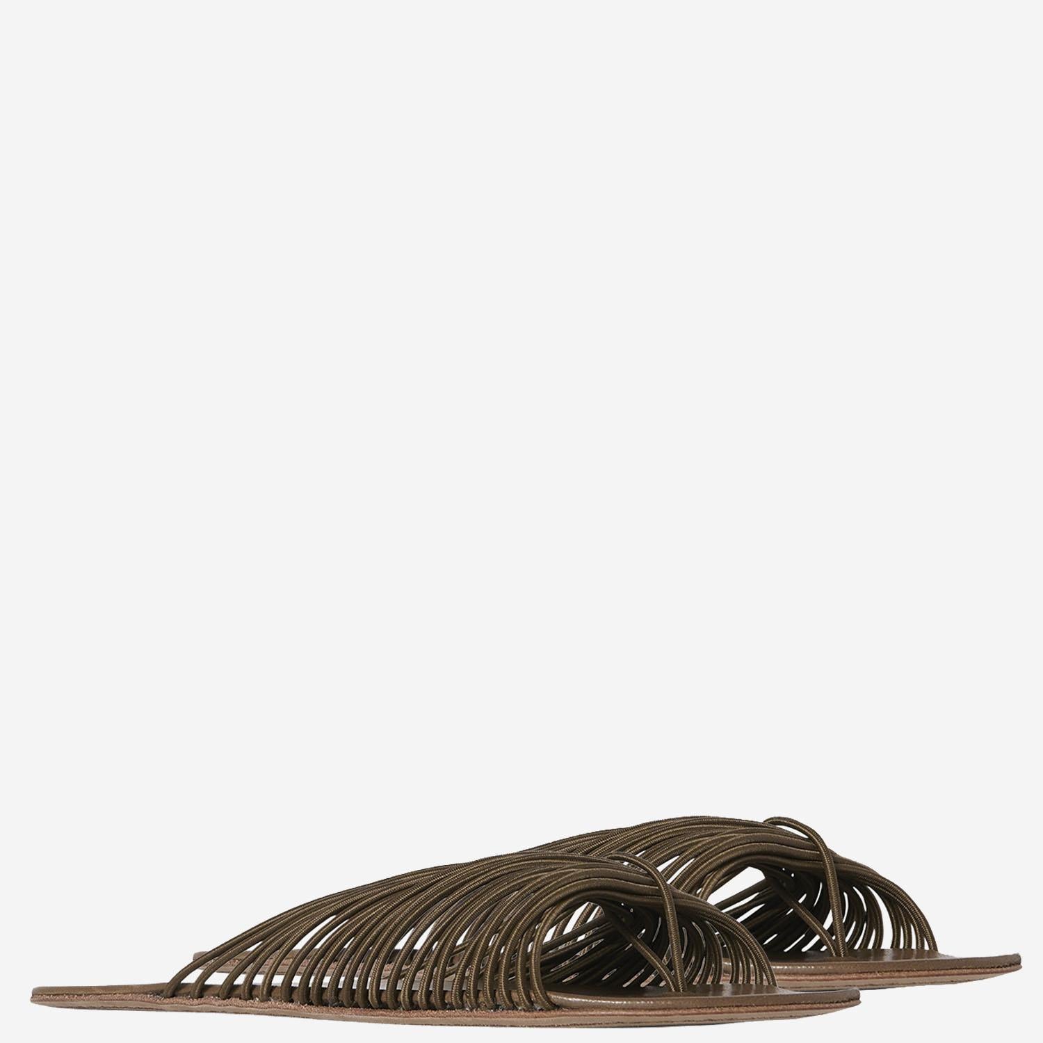 SANDALI SARA CON ELASTICO E PELLE F1617W180 MUD THE ROW 