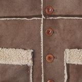 GIACCA CON CAPPUCCIO E FODERA IN PELLICCIA SINTETICA 25W229 BROWN 1+ IN THE FAMILY KIDS 