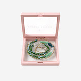 Collana in tessuto e perle di vetro FISHGLASSBEAD MINTGREEN SORBET ISLAND 