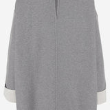 FELPA IN MISTO COTONE CON POLSINI A CONTRASTO 6252K21066 LIGHTGREYMELANGE CARVEN 