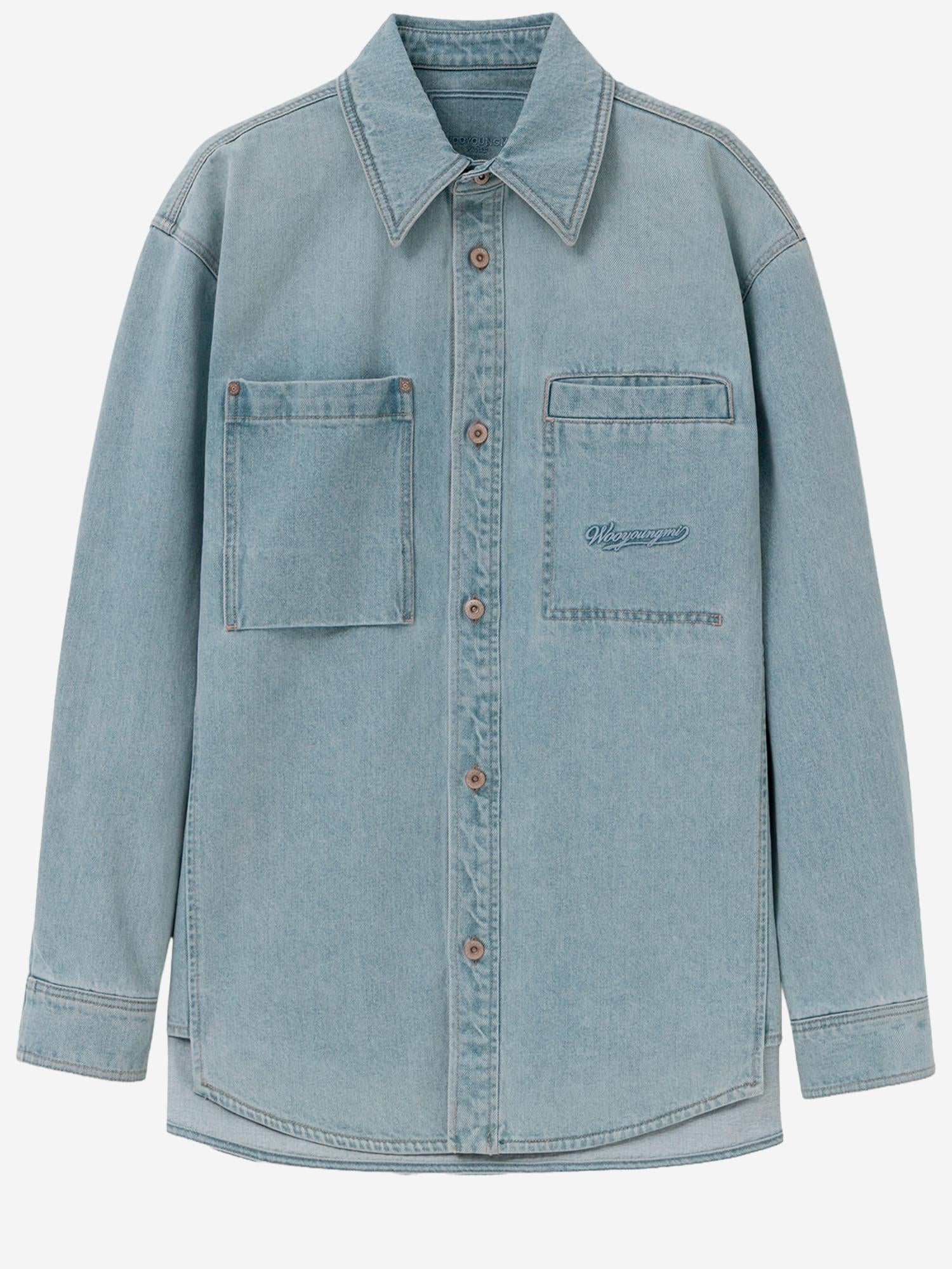 CAMICIA IN COTONE CON LOGO W261SH26 882L WOOYOUNGMI 