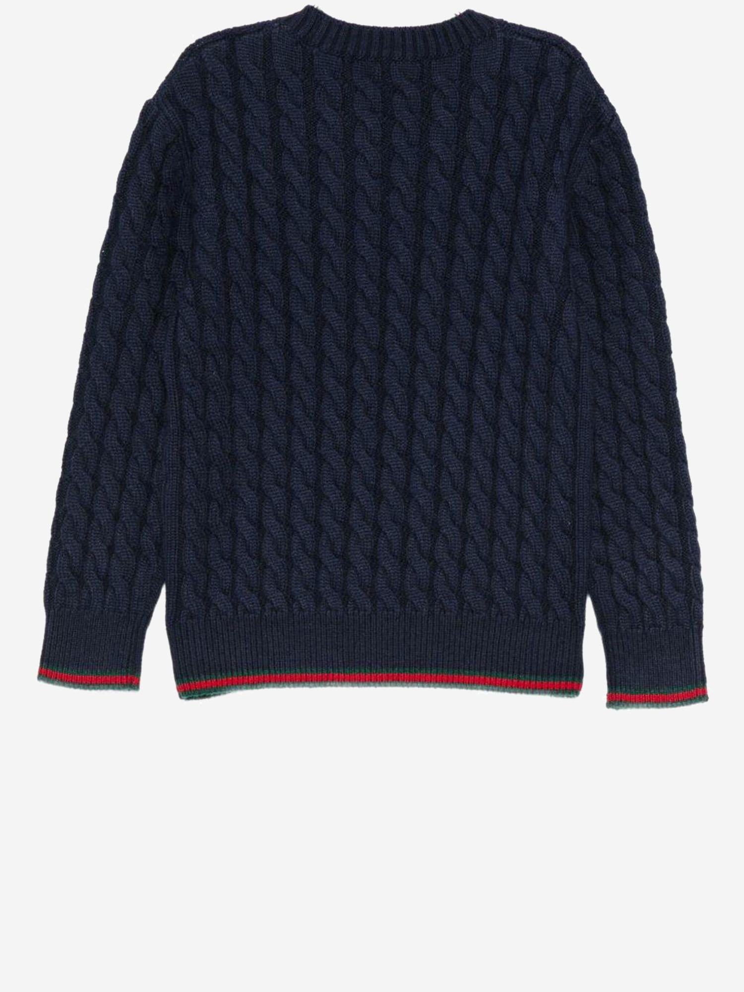 MAGLIONE IN LANA CON DETTAGLIO WEB 823229 XKEWQ4180 GUCCI KIDS 