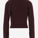 MAGLIONE CON COLLO A SCIARPA IN LANA E CASHMERE KN2638041 317R PATOU 