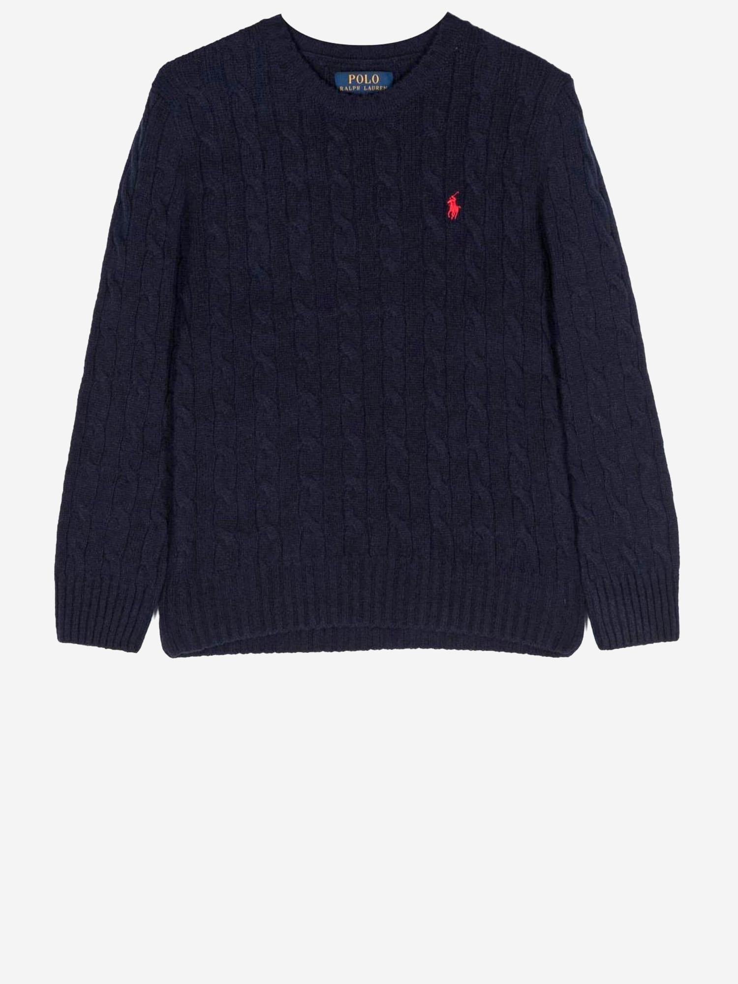 MAGLIONE A TRECCE IN LANA E CASHMERE 322877728 007 POLO RALPH LAUREN KIDS 