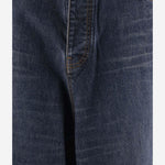JEANS A GAMBA LARGA IN DENIM E SETA 773763 TOW584673 BALENCIAGA 