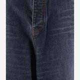 JEANS A GAMBA LARGA IN DENIM E SETA 773763 TOW584673 BALENCIAGA 