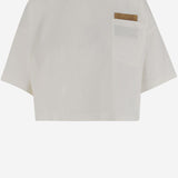 T-shirt corta in jersey di cotone 840748 V4N509071 BOTTEGA VENETA 