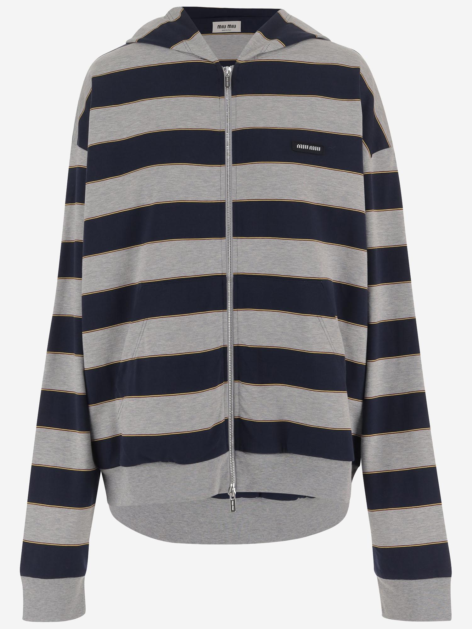 FELPA IN COTONE CON LOGO MJLA38 19DDF005R MIU MIU 