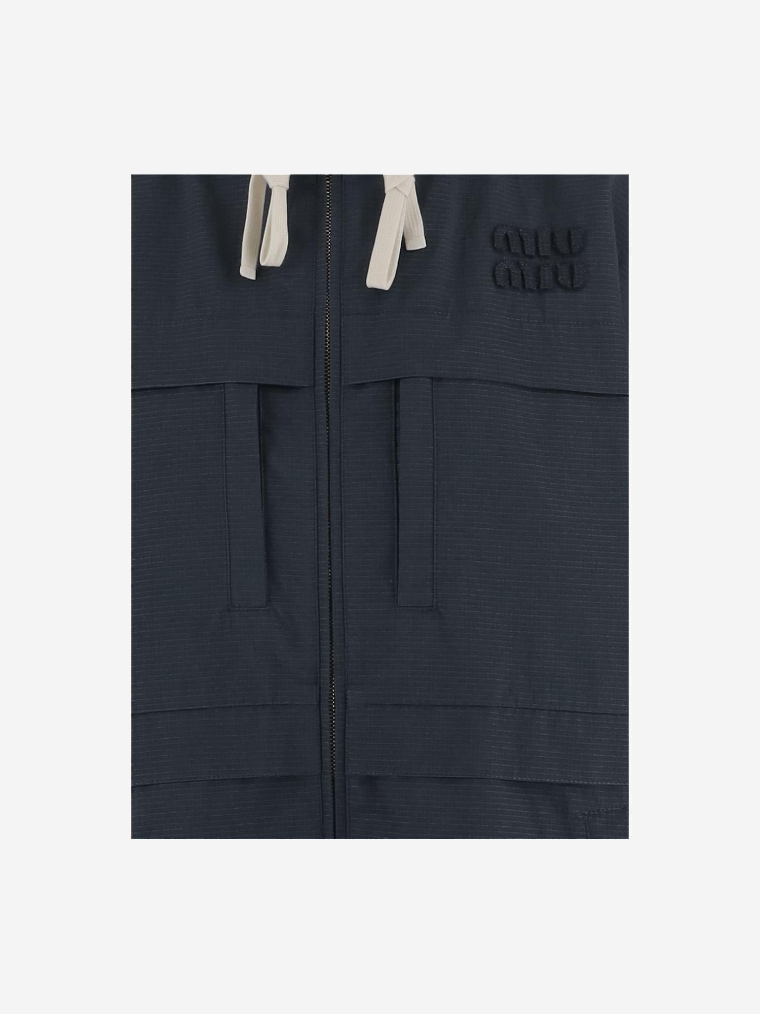 GIACCA BLOUSON IN RIPSTOP ML1460 19CUF0008 MIU MIU 