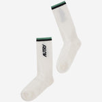 CALZINI IN COTONE CON LOGO SOPUE8F2 CREAMGRN AUTRY 