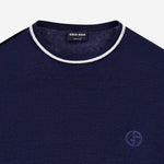MAGLIA GIROCOLLO IN LINO E SETA GM003520 AF24710FB010 GIORGIO ARMANI 