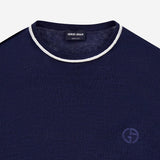 MAGLIA GIROCOLLO IN LINO E SETA GM003520 AF24710FB010 GIORGIO ARMANI 