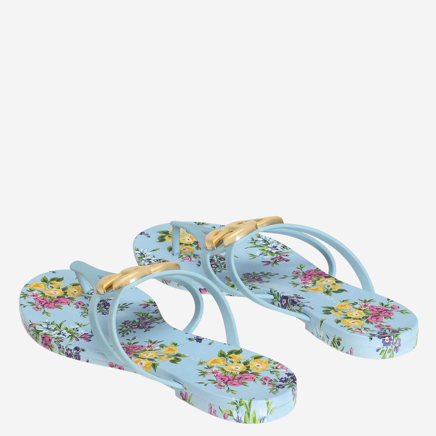 Sandali bassi da spiaggia con stampa floreale CW2418 AY850HC5XL DOLCE & GABBANA 