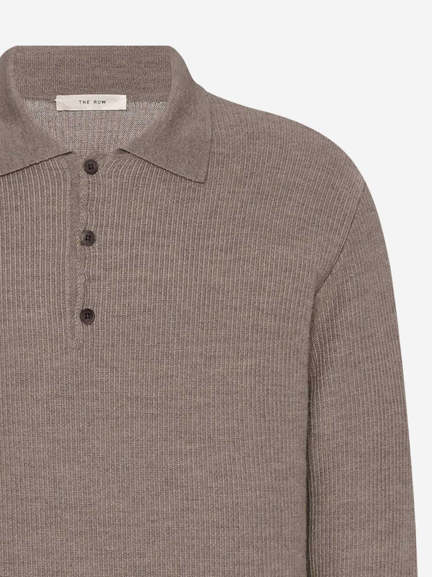 POLO A MANICHE LUNGHE BERTRAM IN CASHMERE 1434Y498 LPB THE ROW 