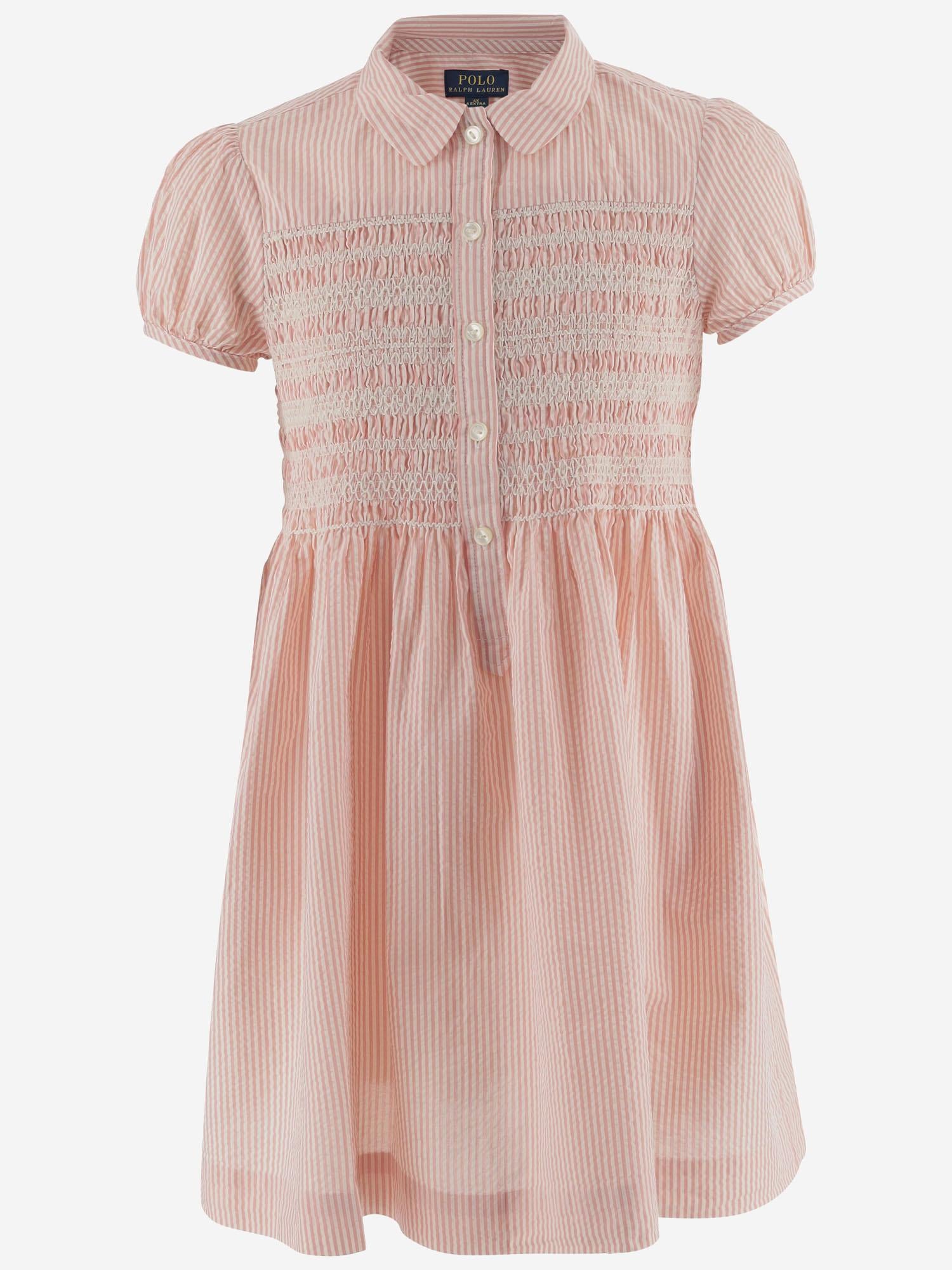 ABITO IN COTONE A RIGHE CON CORPINO SMOCK 312A11976 001 POLO RALPH LAUREN KIDS 