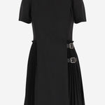 Abito kilt in misto lana 8116015 BLACK BURBERRY 