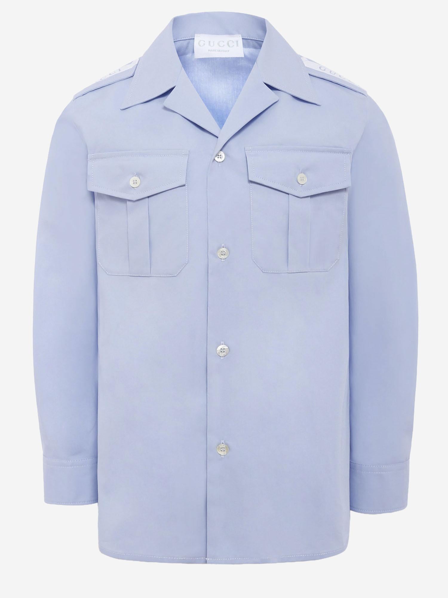 Camicia in cotone stretch 824849 XWA5F4774 GUCCI KIDS 