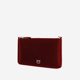 POCHETTE IN PELLE CON LOGO 104277 A0F1RR8Q PINKO 