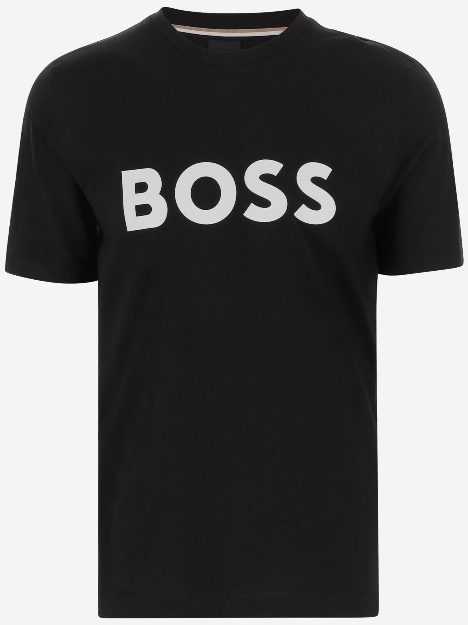 T-SHIRT IN COTONE CON LOGO 50495742 001 HUGO BOSS 