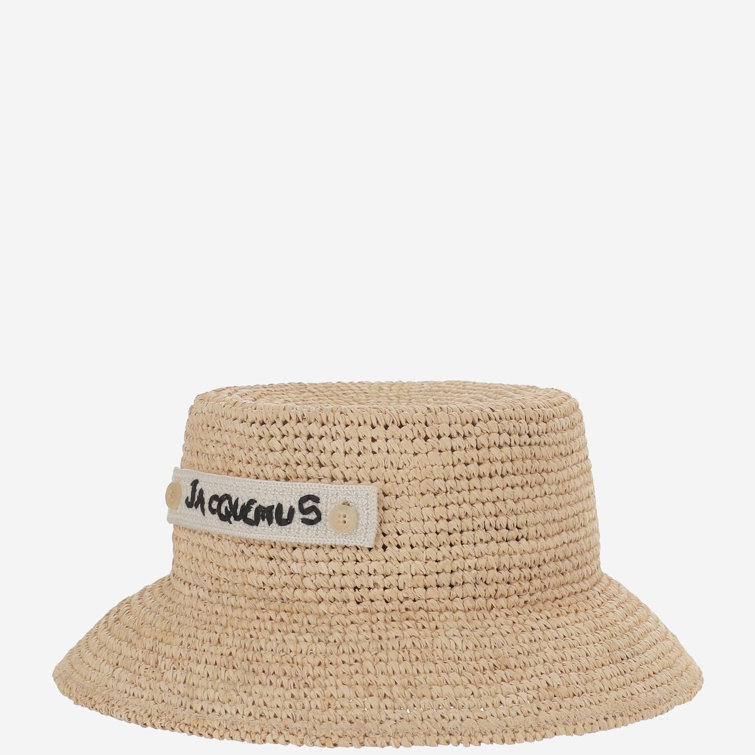 CAPPELLO BUCKET IN RAFIA CON LOGO ACU00835AW00501 142 JACQUEMUS 