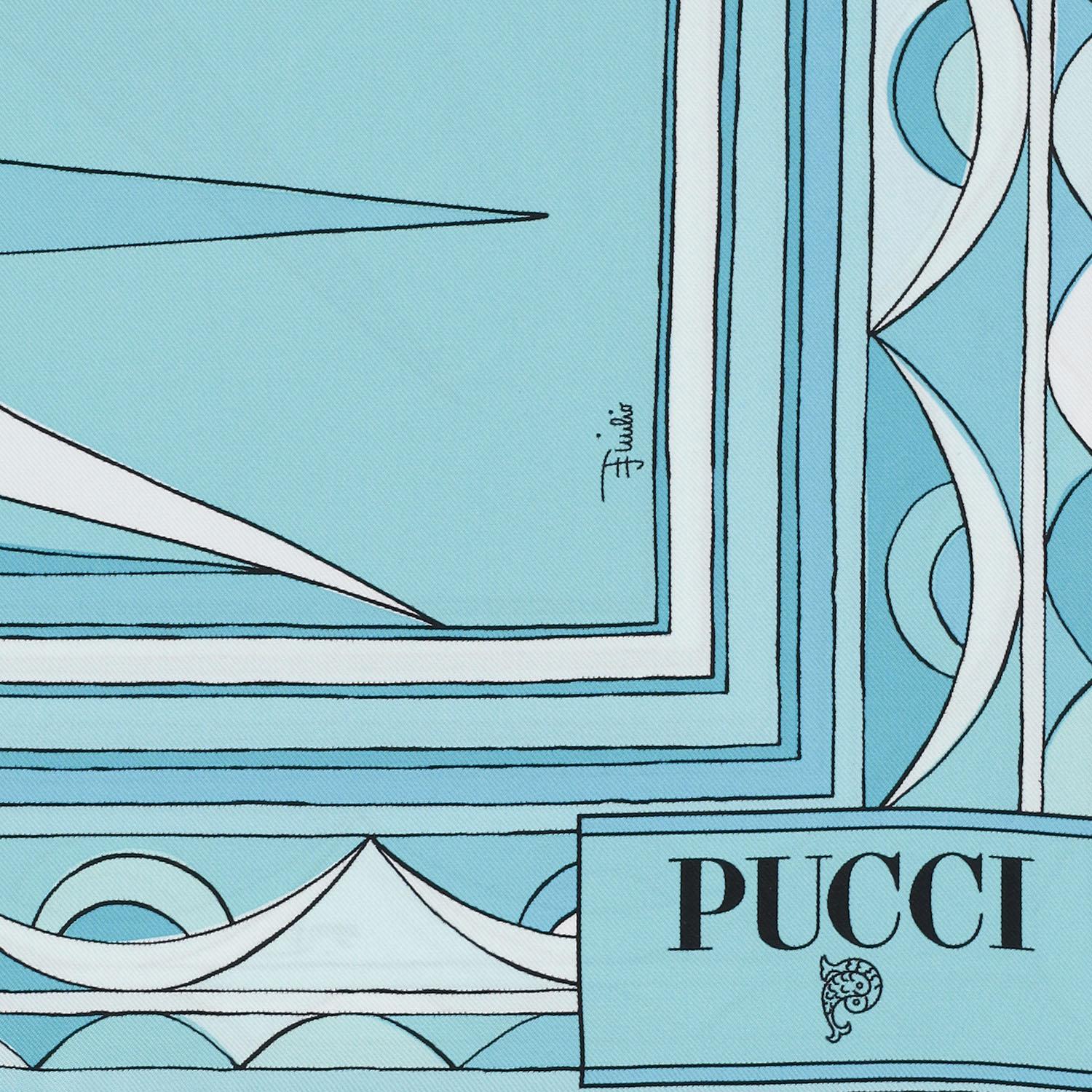 Foulard in seta con stampa grafica<BR/><BR/> 5UGB50 5UC152 EMILIO PUCCI 