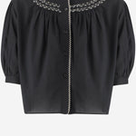 Camicia in cotone con ricami S05GBLW00027 099A BONPOINT KIDS 