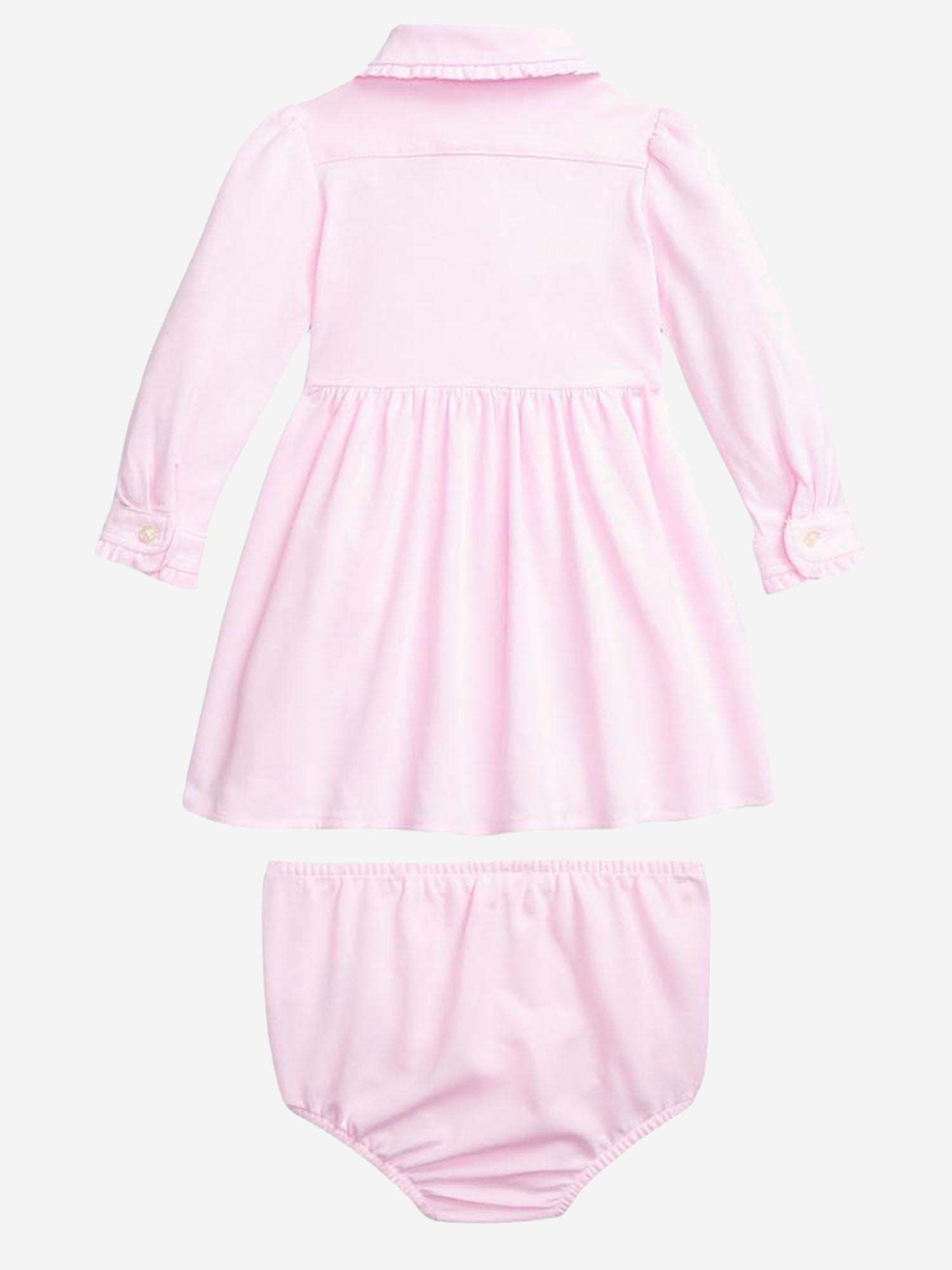 SET IN COTONE CON LOGO 310877763002 CARMEL PINK POLO RALPH LAUREN KIDS 