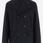 CAPPOTTO DOPPIOPETTO IN LANA 8115005 NAVY BURBERRY 