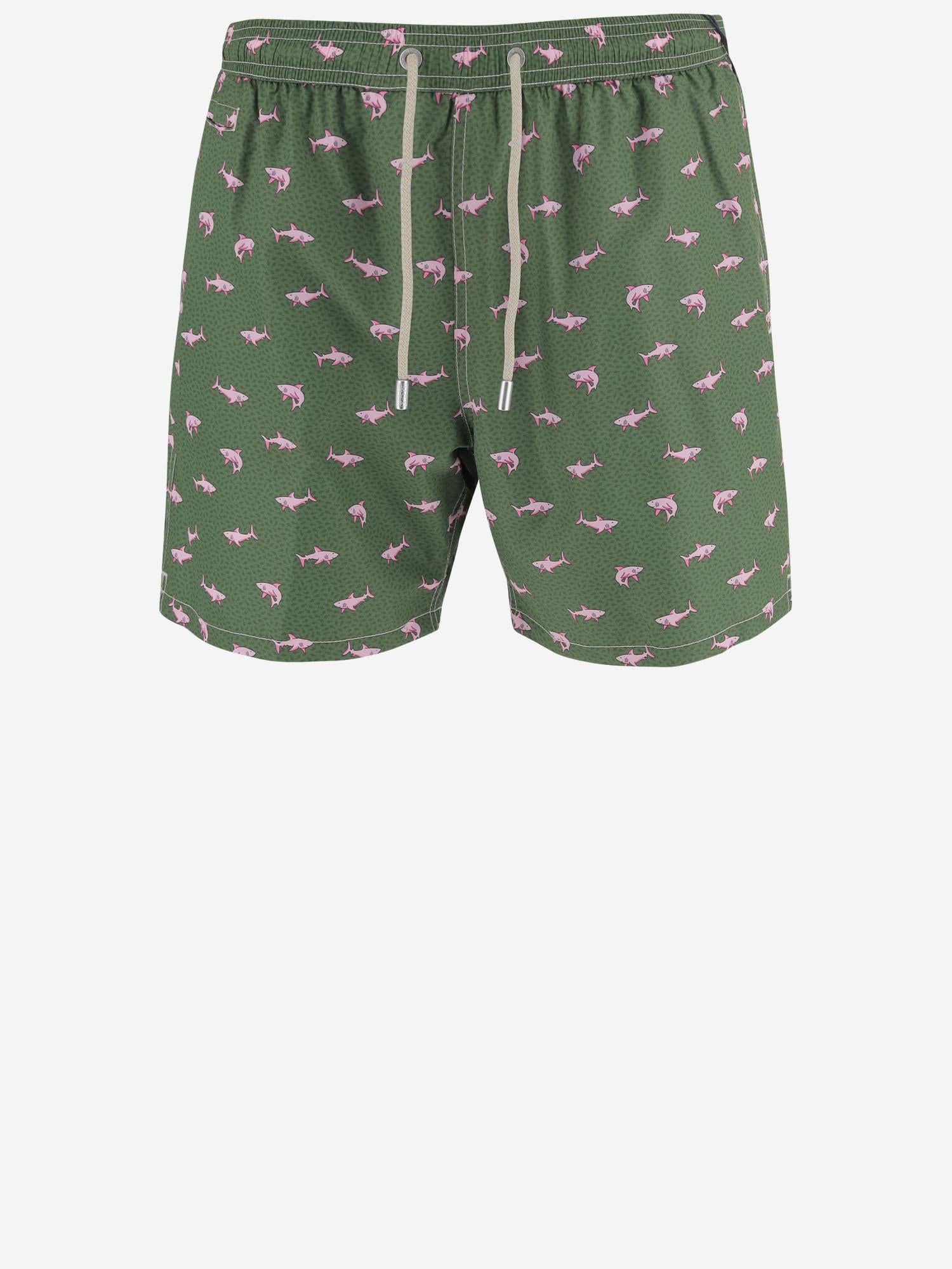 SHORTS DA BAGNO IN NYLON CON MOTIVO FANTASIA LIG0003 02149L MC2 SAINT BARTH 