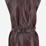 GILET IN PELLE CON TASHE E CINTURA CH25ACV04204 27M CHLOE 