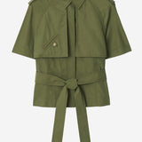 CAMICIA TRENCH CROPPED IN POPELINE DI COTONE 8117711 PASTURE BURBERRY 