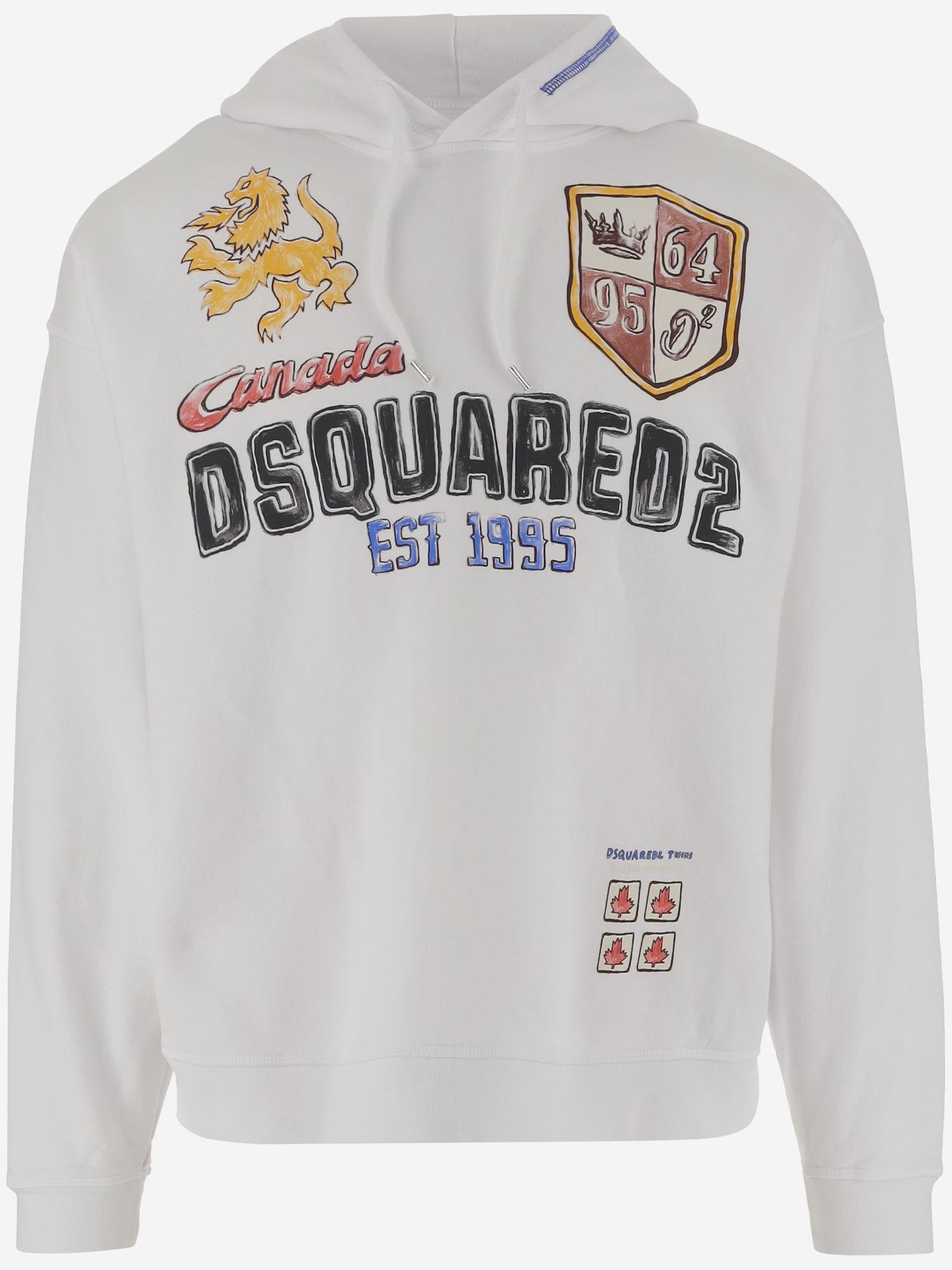 FELPA IN COTONE CON STAMPA S74GU0901 S25030100 DSQUARED2 