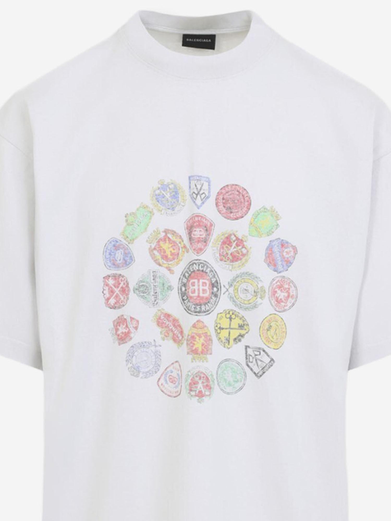 T-SHIRT IN COTONE CON LOGO 764235 TTVH49012 BALENCIAGA 