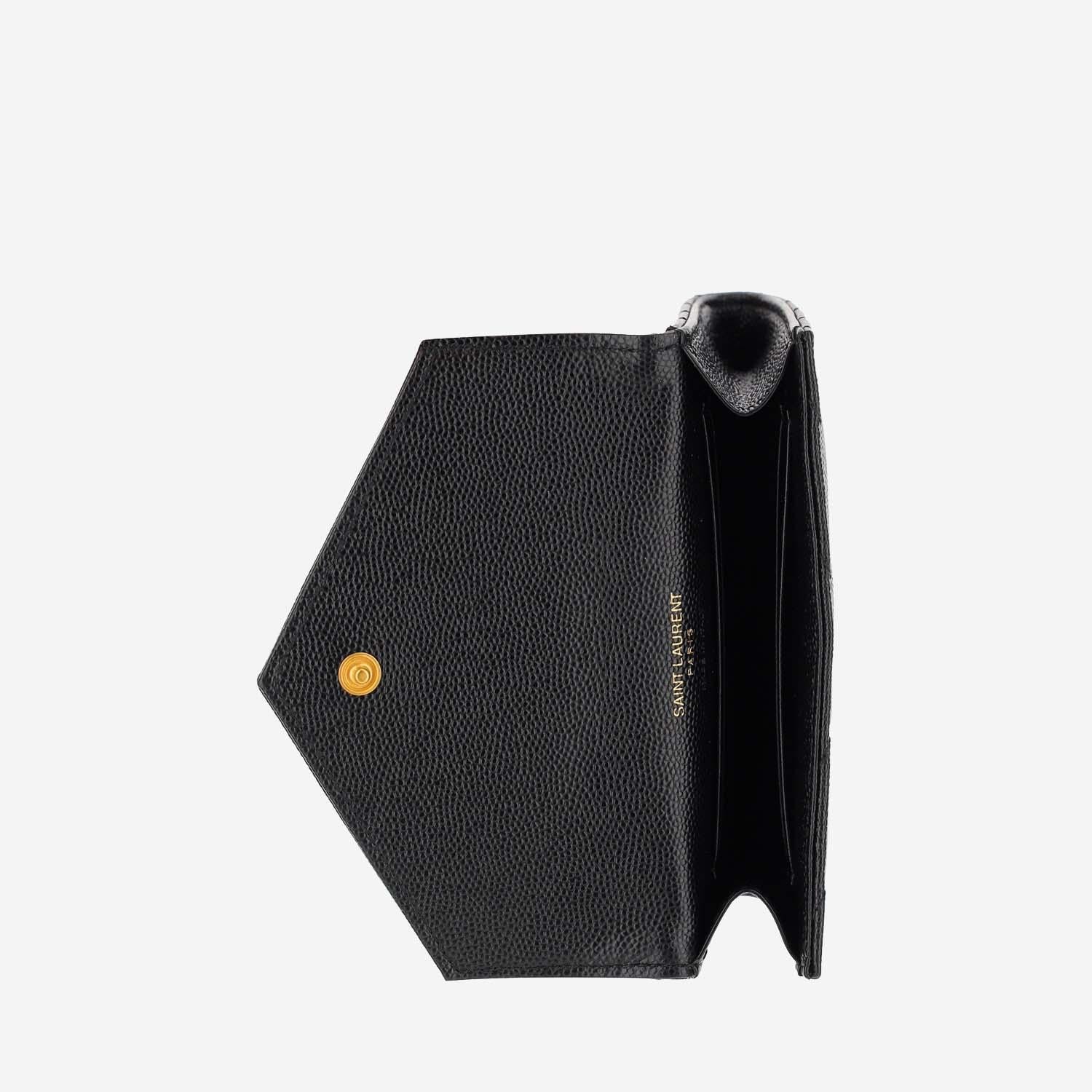 PORTAFOGLIO CASSANDRE IN PELLE 414404 BOW011000 SAINT LAURENT 