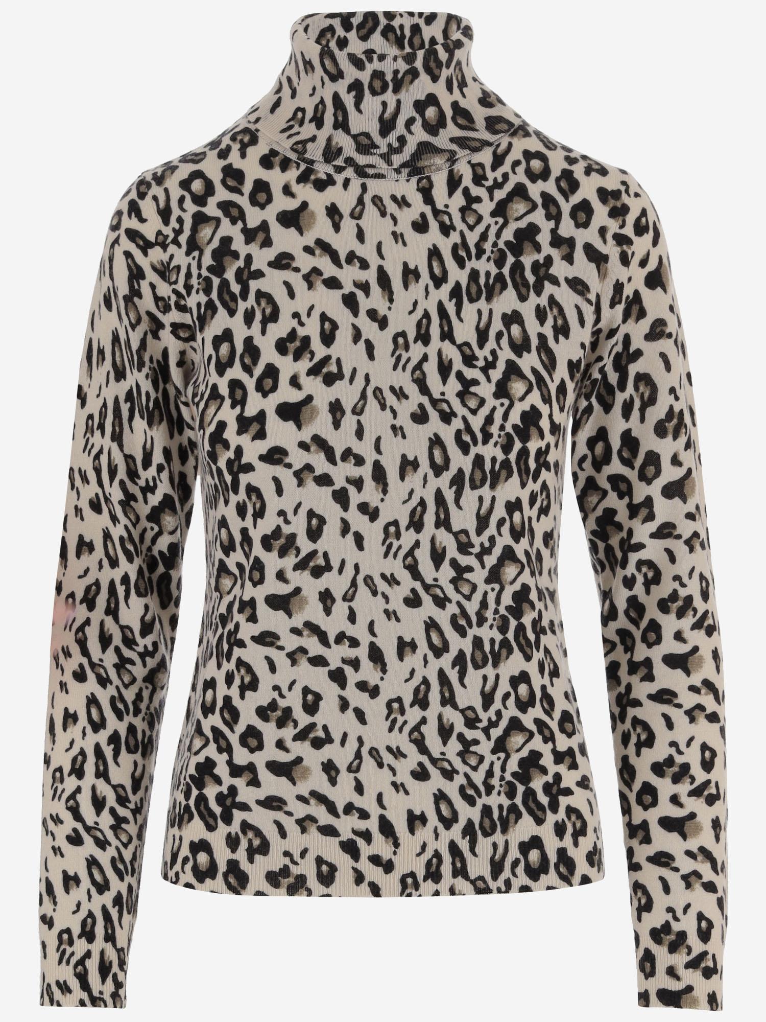 MAGLIONE IN LANA E CASHMERE STAMPA LEOPARDATA 25517642 909 ALLUDE 