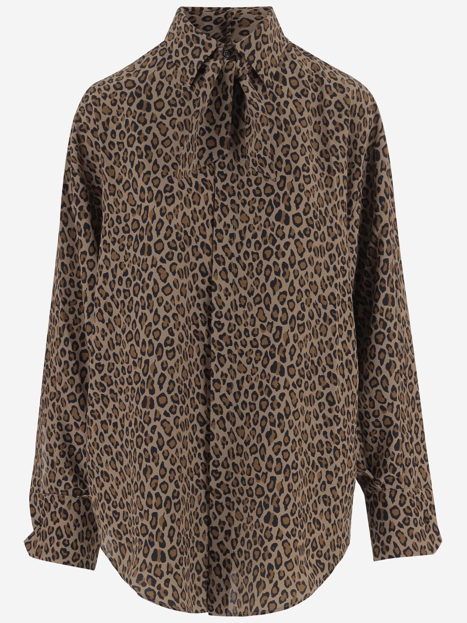 CAMICIA IN SETA CON MOTIVO ANIMALIER S26133F 0680 SASUPHI 