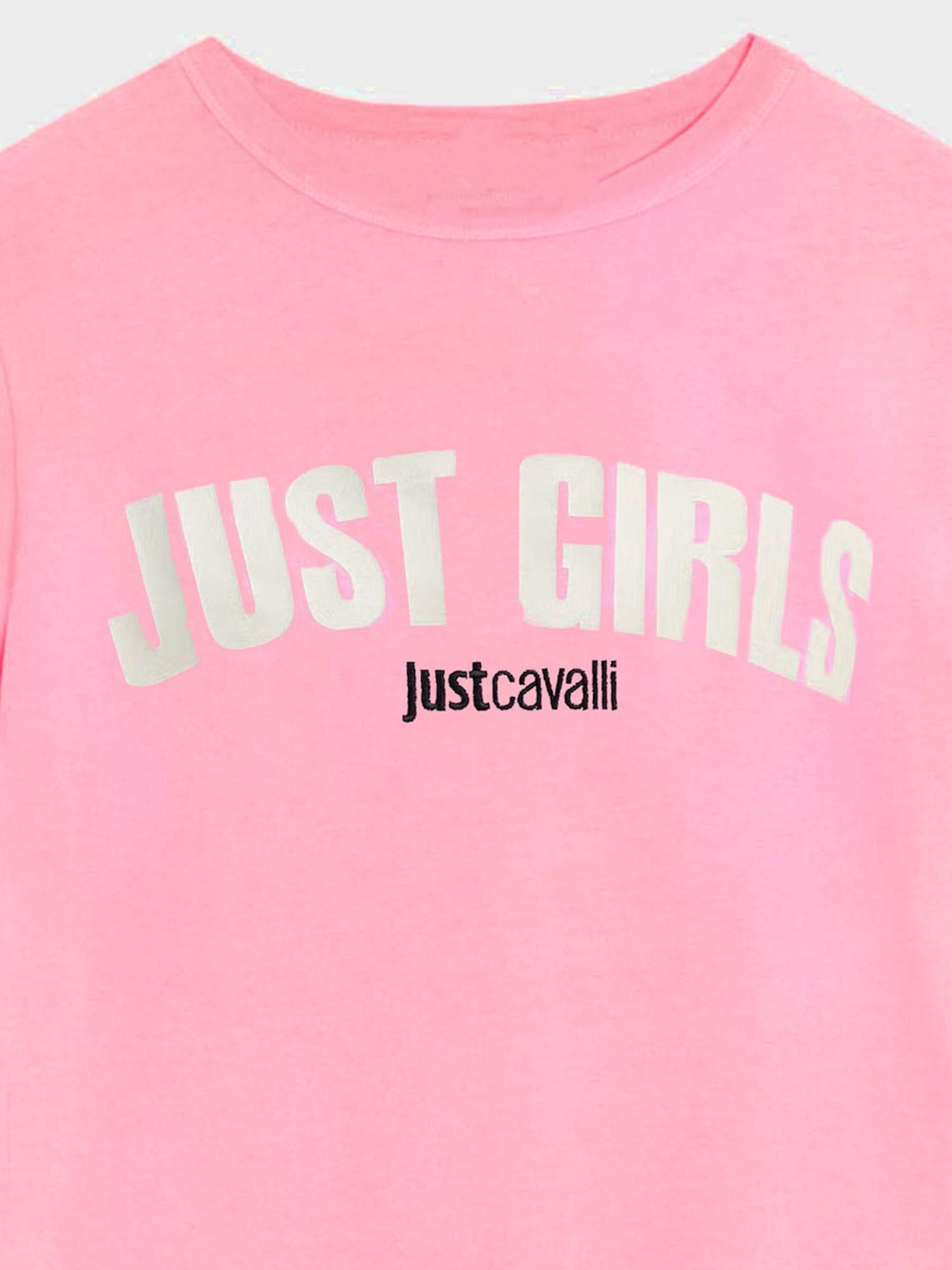 T-SHIRT IN COTONE CON LOGO 80PAHT12 CJ500433 JUST CAVALLI 