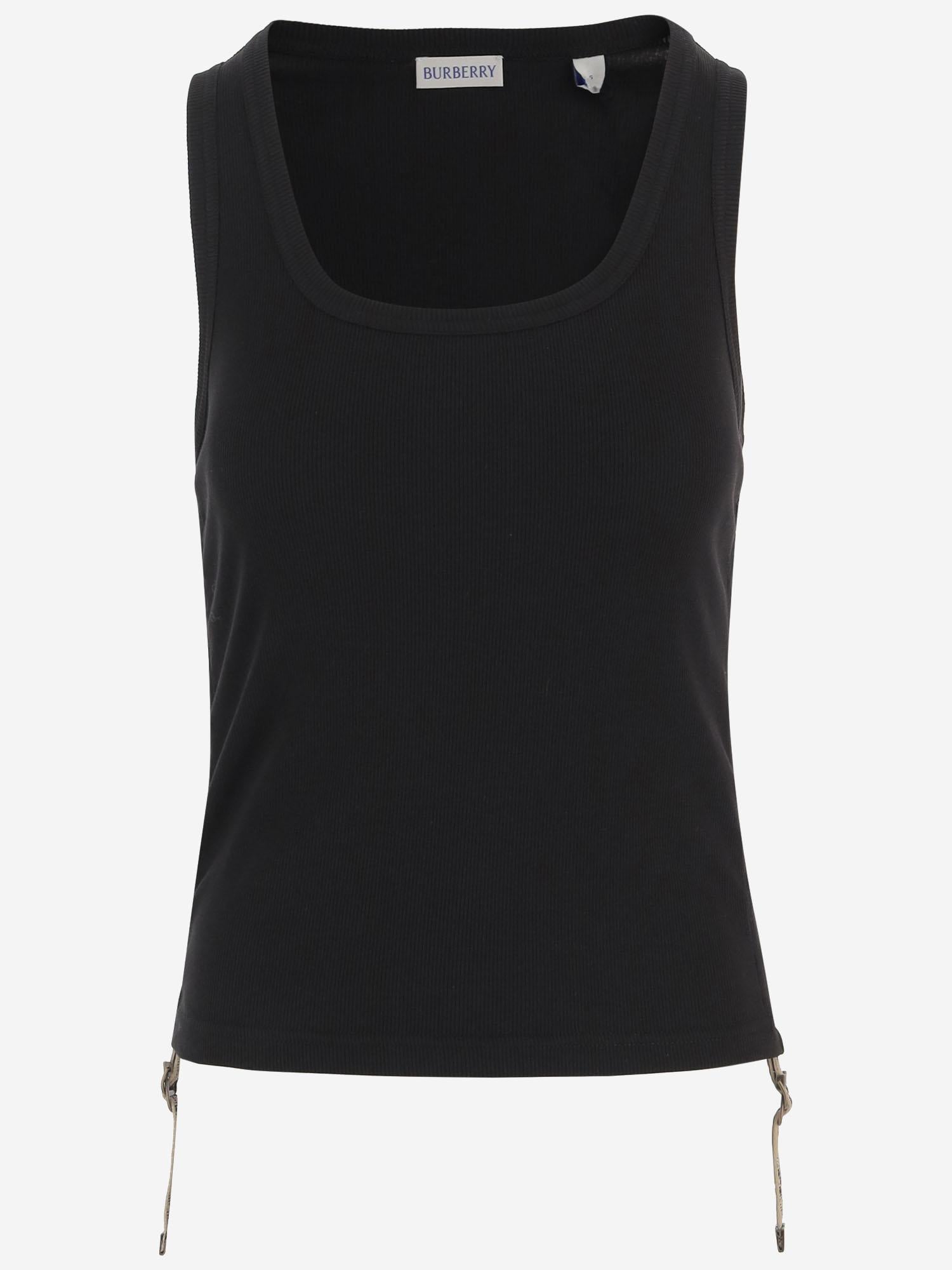 CANOTTA IN COTONE STRETCH 8124387 BLACK BURBERRY 