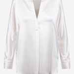 CAMICIA IN SETA CON SCOLLO A V VR84511926 137OWT VINCE 