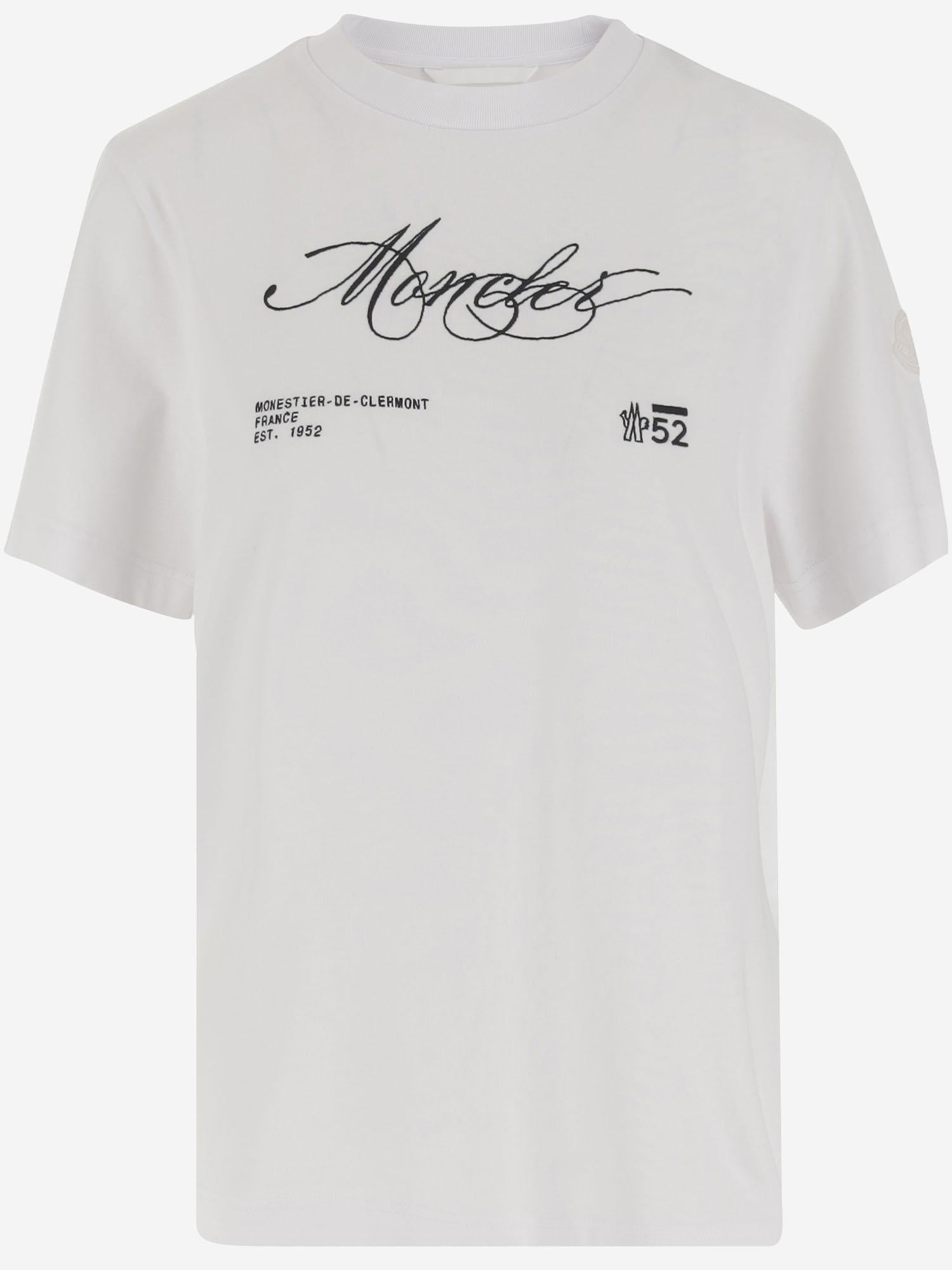 T-SHIRT IN COTONE CON LOGO 8C00012 89AUG00A MONCLER 