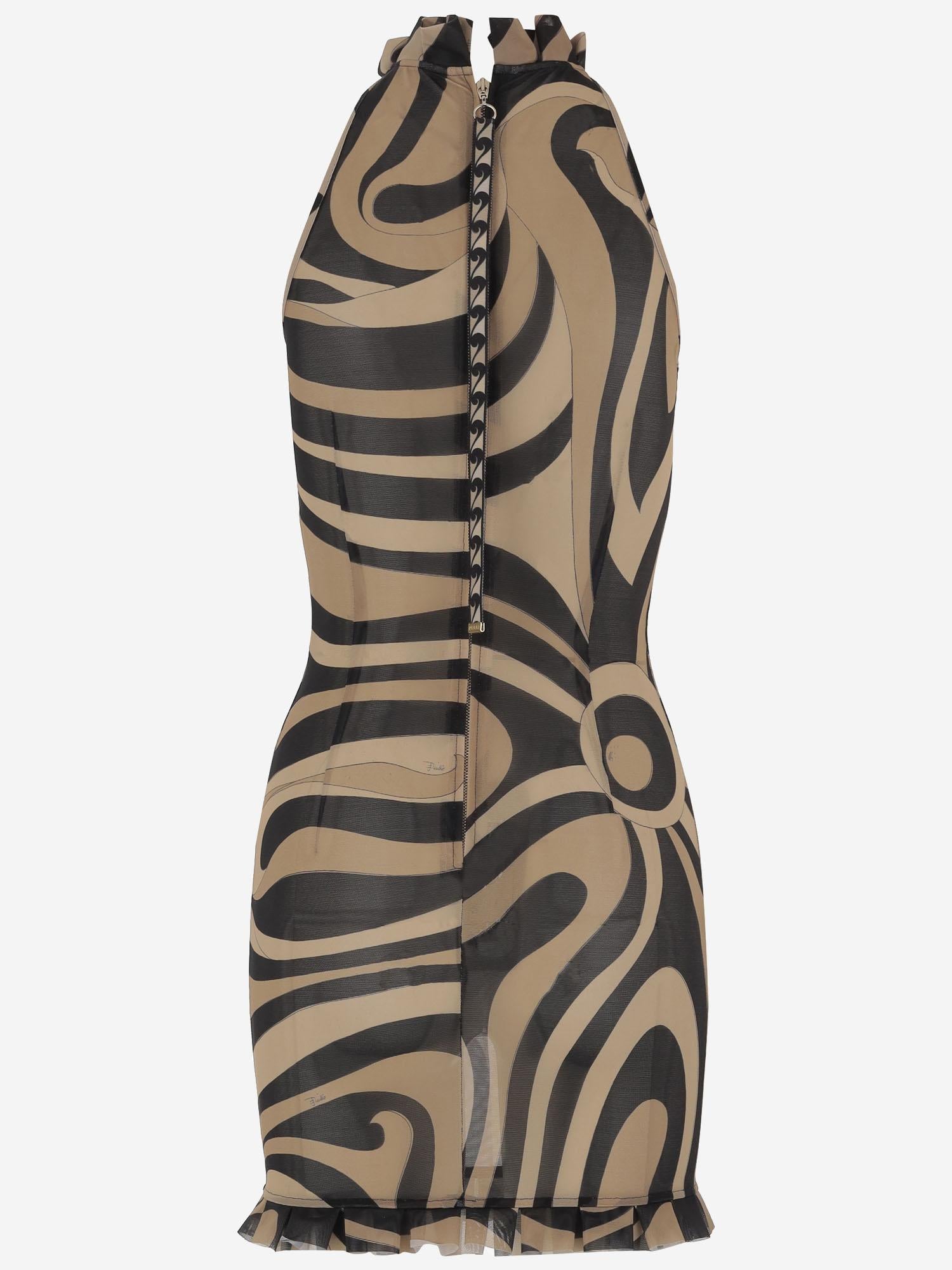 ABITO IN STAMPA MARMO CON VOLANT 6HJG306H760 007 EMILIO PUCCI 