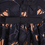 ABITO IN COTONE CON RICAMI PF25013SBL BLUE SELF PORTRAIT 