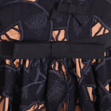 ABITO IN COTONE CON RICAMI PF25013SBL BLUE SELF PORTRAIT 