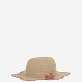 Cappello in rafia con tesa irregolare S06GACW00001 006 BONPOINT KIDS 