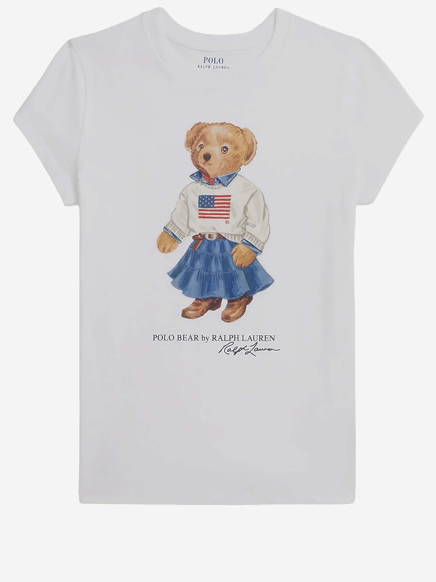 T-SHIRT POLO BEAR IN COTONE 313A98403 001 POLO RALPH LAUREN KIDS 