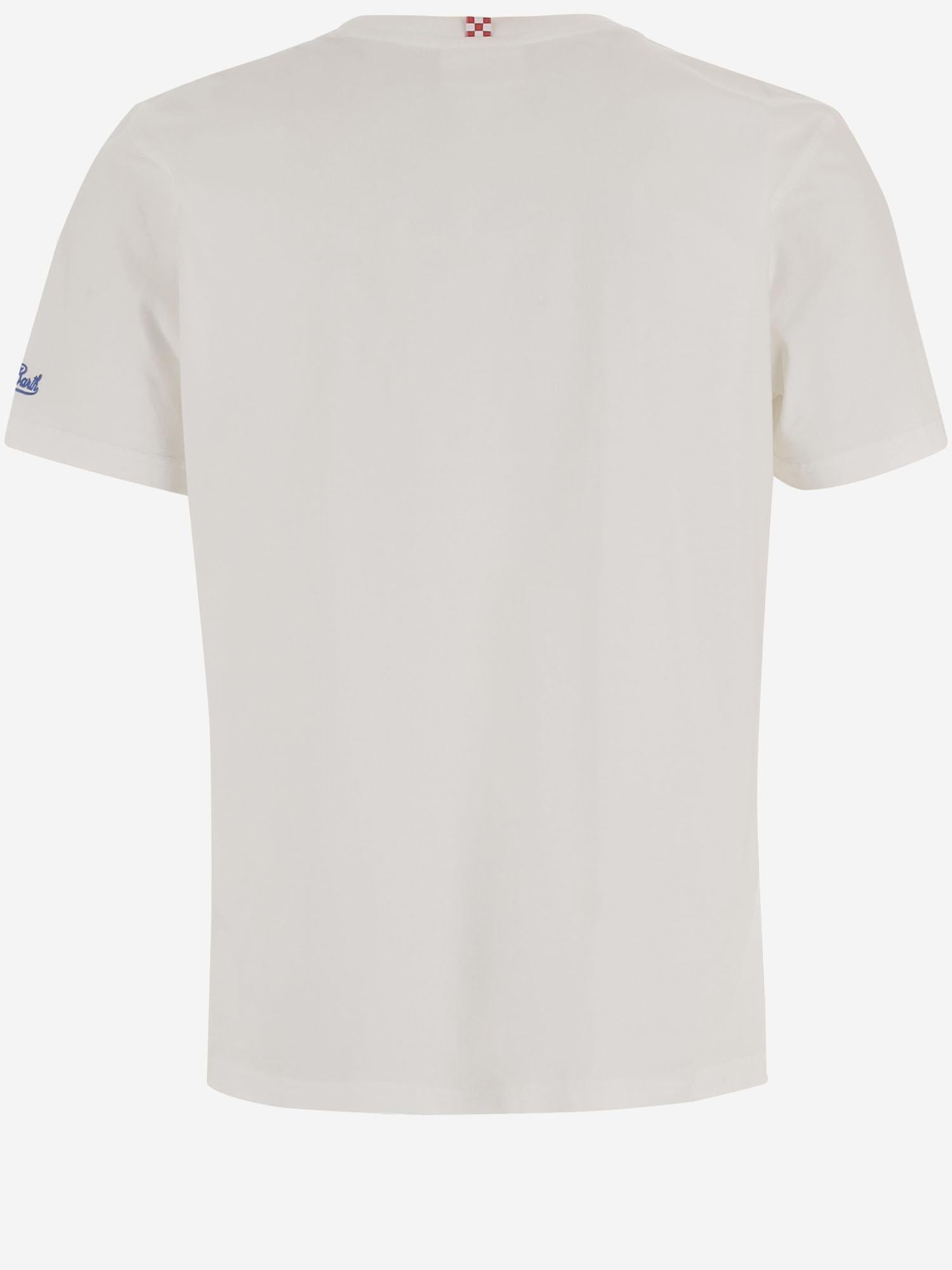 T-SHIRT IN COTONE CON STAMPA DNV0002 04444L MC2 SAINT BARTH 