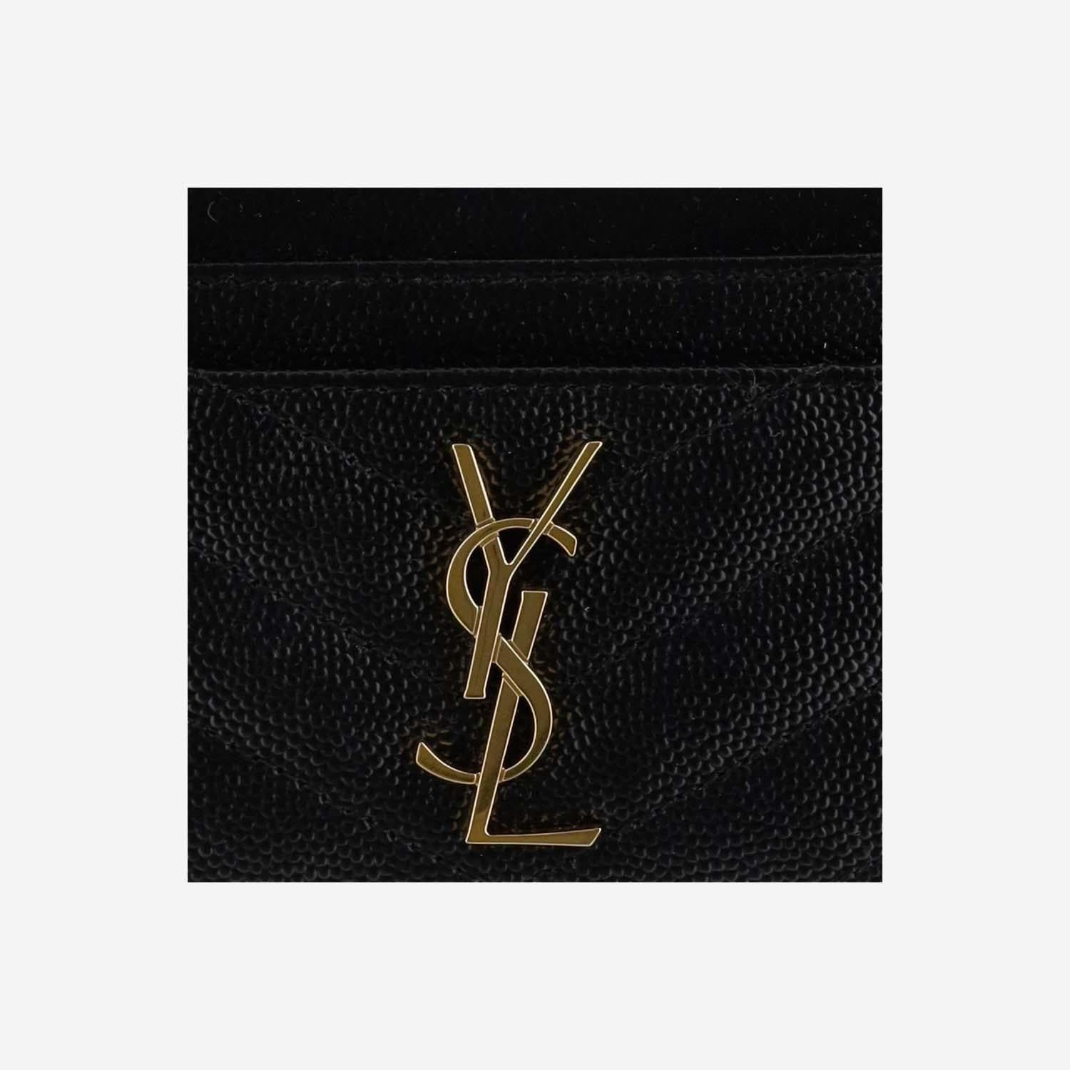 PORTACARTE CASSANDRE MATELASSÉ IN PELLE 423291 BOW011000 SAINT LAURENT 