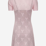 MINI ABITO IN MISTO COTONE CON FIOCCHI PF25047SAP PINK SELF PORTRAIT 