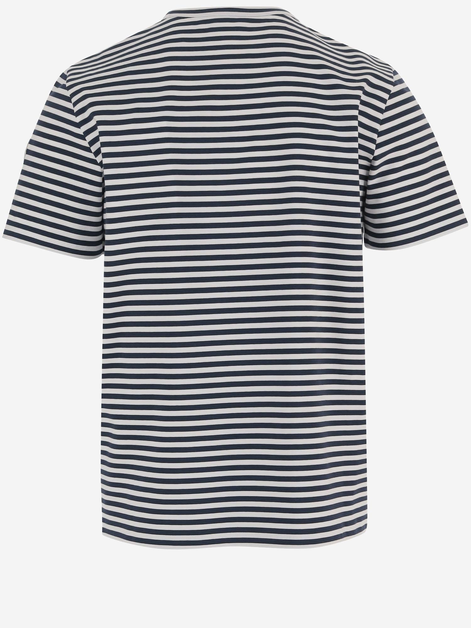 T-SHIRT A RIGHE IN COTONE STRETCH 8C00024 89BBEP70 MONCLER 